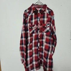 Lee Cooper【M】 チェック柄 長袖シャツ ウエストリボンロールアップのサムネイル
