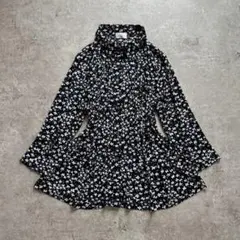 美品✨花柄ブラウス 総柄長袖シャツ 綺麗めカジュアル レトロ 透け感あり ミセスのサムネイル