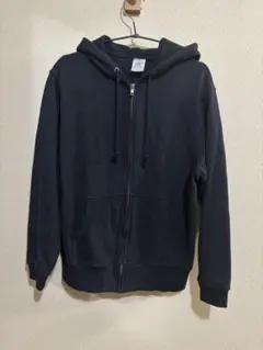 ネイビーフルジップ パーカー　S