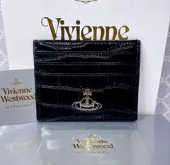 【高級感☆ショッパー付】ヴィヴィアン・ウエストウッド カードケース ブラック