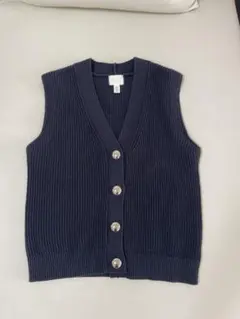 H&M ネイビー ニットベスト
