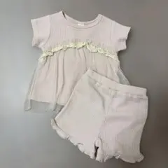 Favon ピンク チュール付きセットアップ 80サイズ