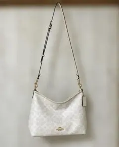 COACH シグネチャー モリーバケット2way ホワイト×パープル - メルカリ