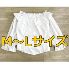 訳あり　#2074-2-L　新品　ブラウス　M～Lサイズ　白　無地ダンス衣装のサムネイル