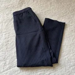 レディース☆ネイビー ストライプ スラックス　M