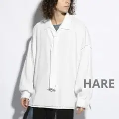 HARE　シルバーパーツボウタイシャツ　オーバーサイズ　白　ドルマン　1643のサムネイル