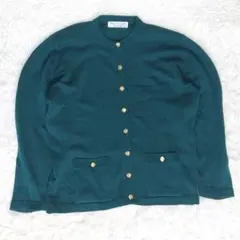 【希少/完売品/入手困難】 バーバリー カーディガン ヴィンテージ 金ボタン 緑