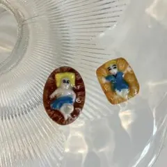 フェーヴ　赤ちゃん　幼子イエス　ニコセット　陶器製　置物　ビンテージ　フランスのサムネイル