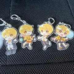 すとるりグッズ　るぅとくん　アクリルキーホルダー4個セット