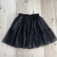 チュールスカートブラックLOVE RABBY130cm