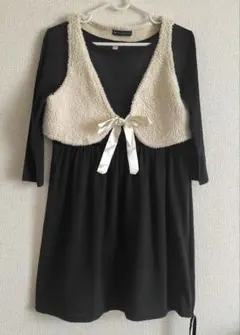 UNIQLO　ボレロ付きひざ丈ワンピース　【セットアップ】