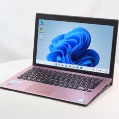 Win11/ソニー/VAIO/SSD256GB/メモリ8GB/小型/軽量ピンク色のサムネイル