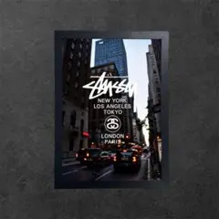 Stussy ストゥーシーA4アートフレーム ストリート インテリア 額縁入り