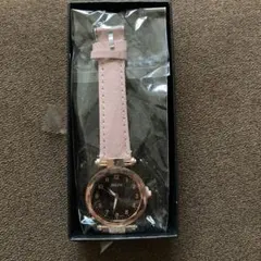 ZOLFA ピンク レザー アナログ腕時計 新品