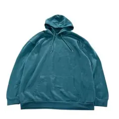 7AS9 無地パーカー　裏起毛　グリーン　フーディー　古着used