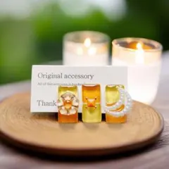 No.37✴︎アレルギー対応✴︎3つセットbi-colorタイル✴︎ピアス・イヤリング