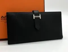⭐️ みぃーき様 専用 エルメス ベアン スフレ 長財布 ブラック シルバー 金具のサムネイル