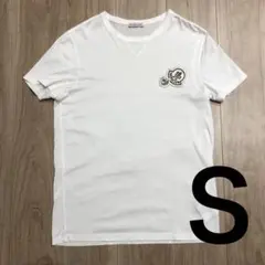 極美品 MONCLER Tシャツ ワッペン ホワイト M 国内正規品 4S219 - メルカリ