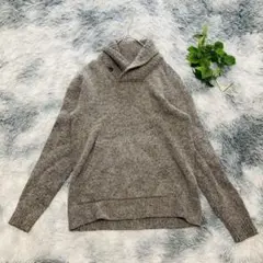 GAP ギャップ (M) ショールカラー 長袖 ニット セーター ウール混