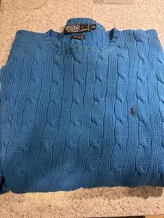 Polo by Ralph Lauren ケーブルニットセーター ブルー