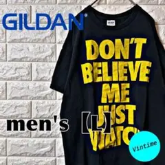 AH193【GILDAN】プリントTシャツ【メンズL】ブラック