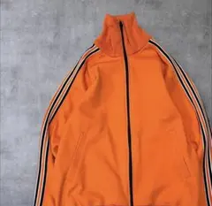vintage オレンジ ハイネック トラックジャケット サイドストライプ