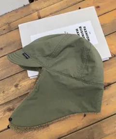 c.u.l ボア付き 2WAYフライトキャップ カーキ グリーン