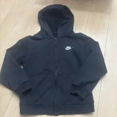 【定番】NIKE ナイキ フルジップ パーカー 145 ブラック　キッズm