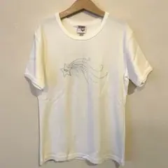 ROXYロキシー シンプル デザイン ホワイト 半袖 Tシャツ 星デザイン L