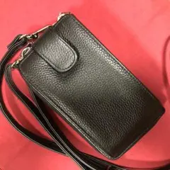 ★牛本革製ウォレット機能付き多機能ショルダーポーチ★