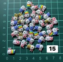 25個　デコパーツ　ネイルパーツうさこれMIX
