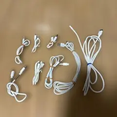 ホワイトUSB充電ケーブル8本セット