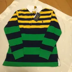size140 ポロラルフローレン 未使用タグ付 ストライプラガーシャツ