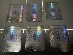 MTG 島　6枚　オイルスリックFOIL 基本土地