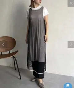 ❤️Thevon.❤️(ゼヴォン) メッシュレイヤードワンピースのサムネイル