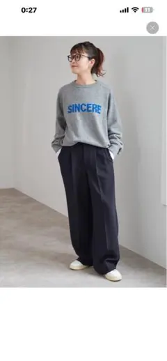 spick and span ダブルクロスツータックパンツ