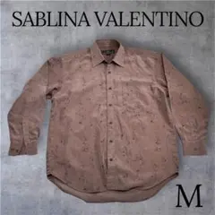 【美品】SABLINA VALENTINO 総柄シャツ M レトロ 高級感