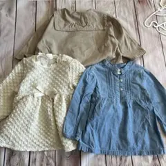 【90】女の子長袖カットソーまとめ売り 保育園着 アカチャンホンポ