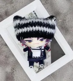 にじぱぺっと ぬい帽子 ぬい服 ネコ耳ニット帽 10cmぬい 猫耳ニット帽