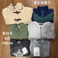 6点まとめ売り100㎝ 秋冬 子供服　コート　パーカー　シャツ　新品あり