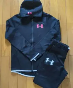 Under Armour ジャージ上下 YLG ColdGear 黒/ピンク