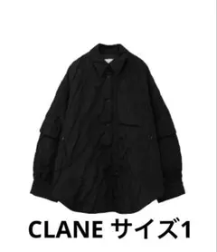 CLANE PADDED CRUMPLY SHIRT JACKET ブラック1