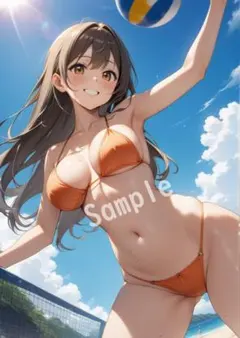 アニメファンアート JK グラビア A4 ポスター イラスト ★00012378