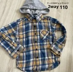 BACK NUMBER 2way チェックシャツ 110