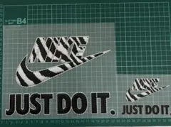NIKE アイロンプリントシート ゼブラ柄 2枚セット