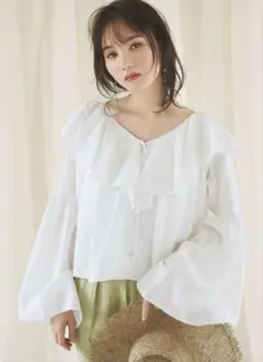 ラッフルフリルブラウス　k8743