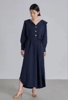 【売り切り希望】美品‼️NOSTALGIAオープンカラーシャツワンピースのサムネイル