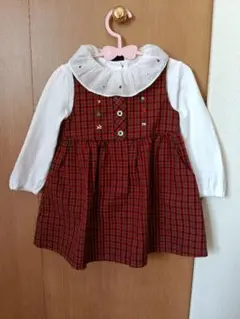 現行品 2点セット ファミリア ワンピース ブラウス セット 80 90