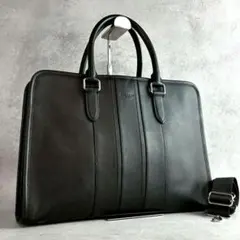 極美品 コーチ ボンド 2way ビジネスバッグ ブリーフ A4可 レザー 黒