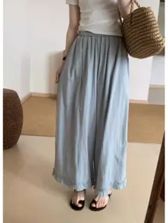 2色 おしゃれ度高め 切り替 ワイドパンツ 着痩せ きれいめコーデ ゆったり